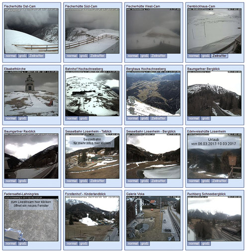 Klicken Sie, um zu den Webcams von Schneeberg.tv zu wechseln